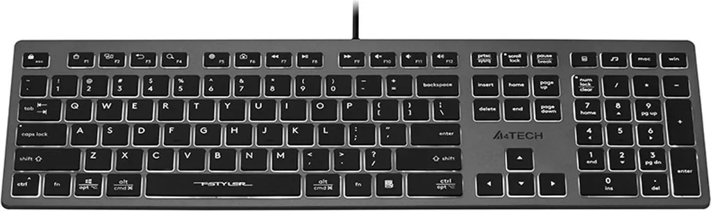 Clavier silencieux A4Tech FX60H QWERTY rétroéclairé contre fatigue oculaire