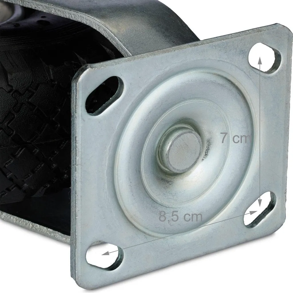 Lot de 2 roues pivotantes à air 3.00-4 gonflables pour chariot et diable