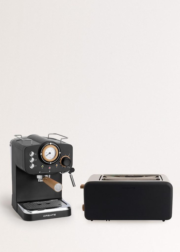 Pack TOAST RETRO Toaster + THERA RETRO Espresso-Maschine mit mattem Finish