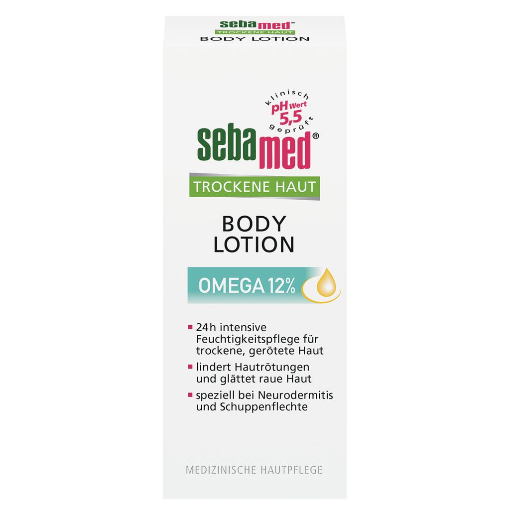 Sebamed Body Lotion Omega Soin hydratant pour peaux sèches Image du produit 
