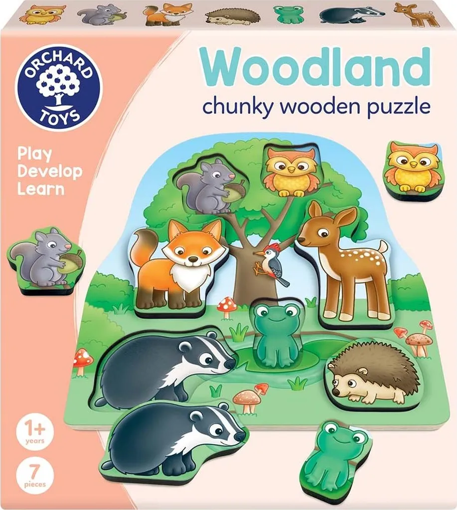 Jeu éducatif puzzle en bois Dans la forêt pour enfants de 3 à 5 ans