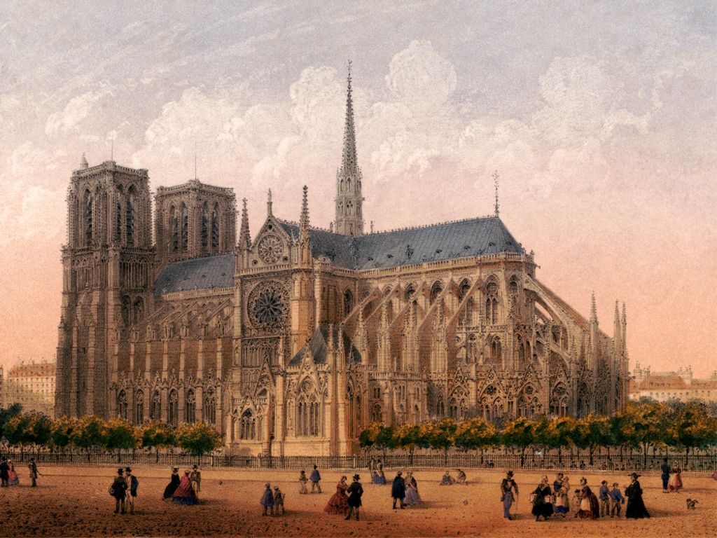 Paris Kunstdruck Bild - Notre Dame De Paris 1870-1879, Charles Rivière (60 x 80 cm)