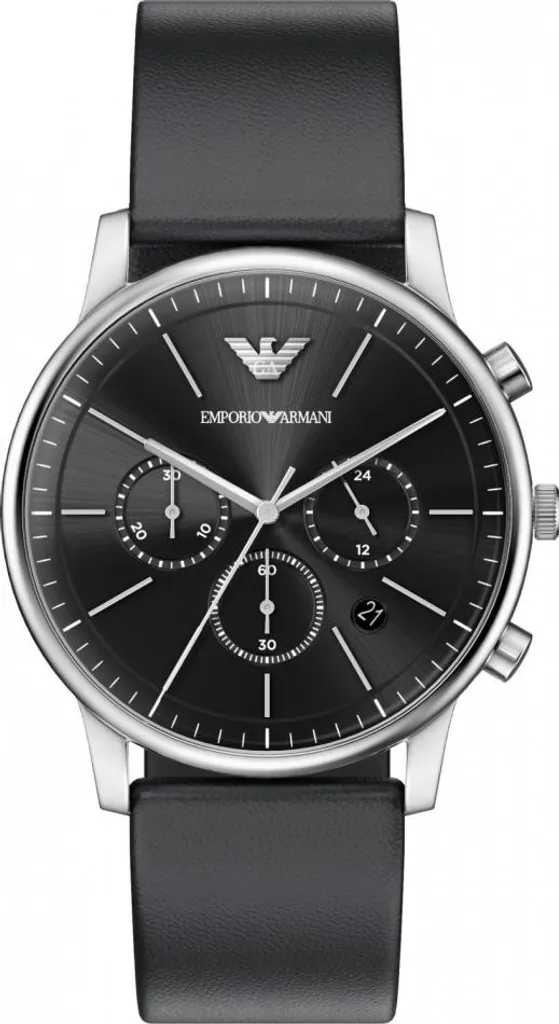 Montre noire Emporio Armani AR11774 avec cadran épuré et chic homme