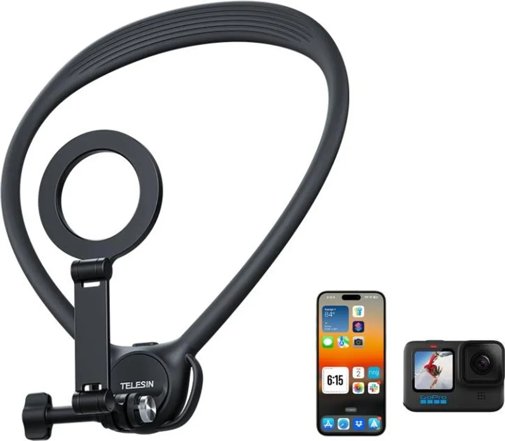 Porte-téléphone de Cou pour Vlogging et Mains Libres POV MagSafe