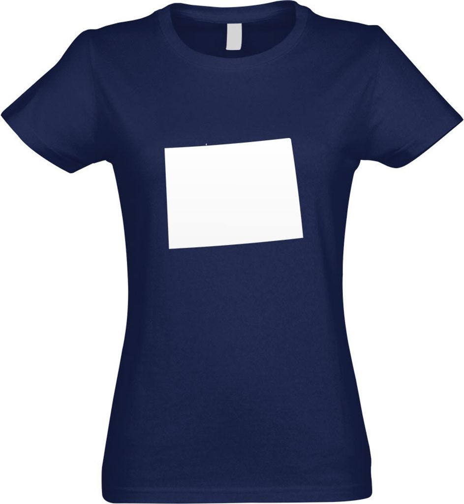 Kiwistar - T-Shirt tailliert - Damen - Navy - USA - Bundesstaat - Wyoming - mit Motiv Bedruckt - Funshirt Design - Sport - Freizeit - Damen - XXL