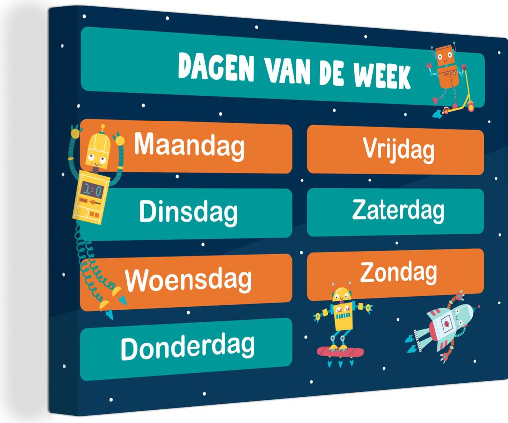 OneMillionCanvasses - Leinwandbilder - 150x100 cm, Kindergarten - Bildung - Tage - Jungen - Mädchen - Kinder - Blau - Kind, Wandbilder Kunstdruc...