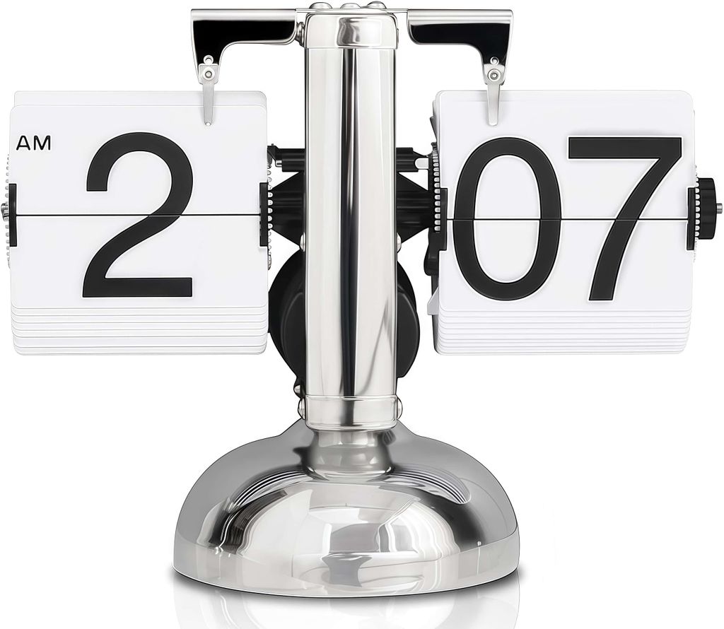 Tischuhr, Retro-Flip-Uhr, Flip-Schreibtischuhr, automatisch Produktbild 