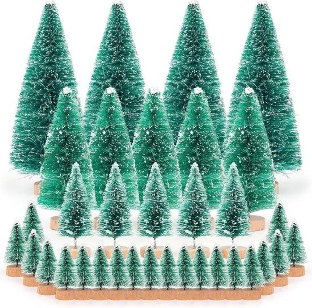 Kit sapins de Noël miniatures pour centres de table et paysages DIY
