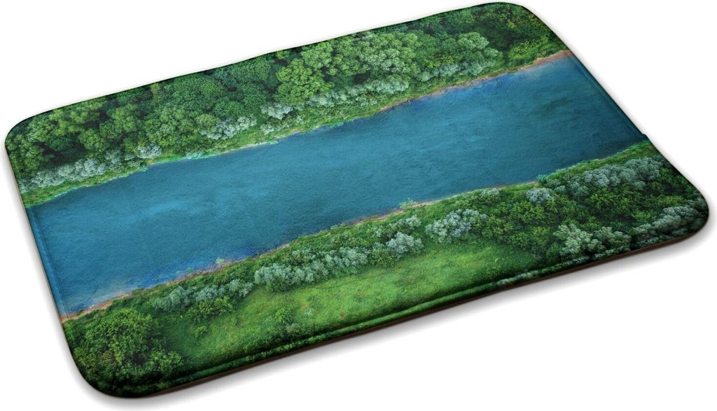 Teppich Kinderteppich Schlafzimmer Modern - 90 cm x 60 cm - Fluss Und Bäume