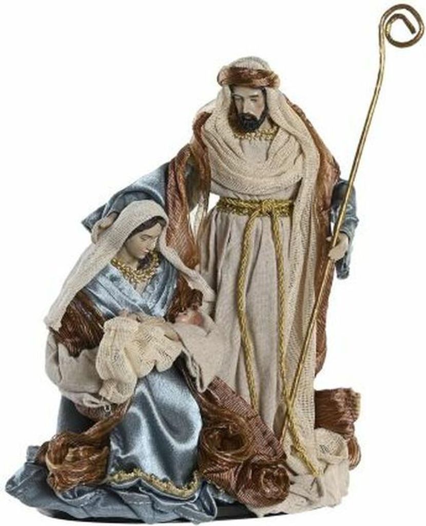 Weihnachtskrippe DKD Home Decor Blau Gold 48 x 28 x 90 cm