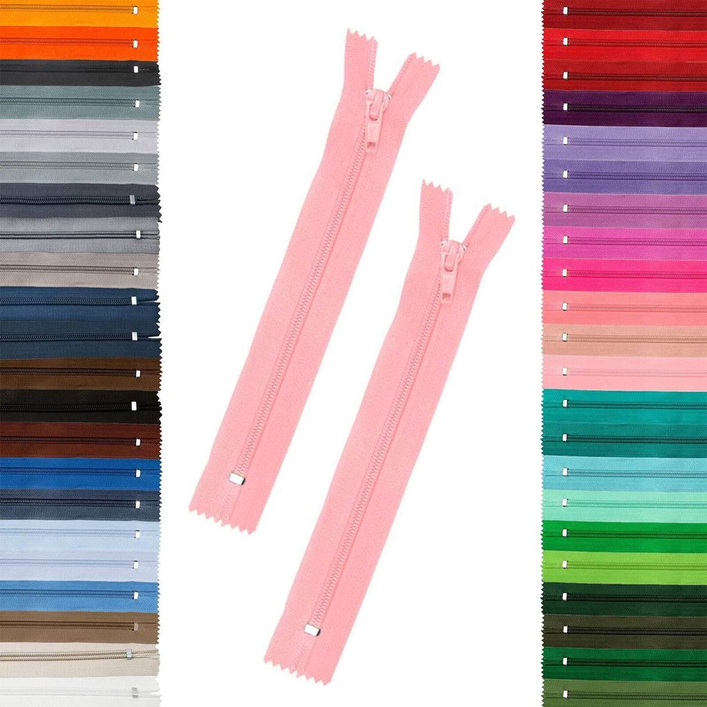 50 Reißverschlüsse 5mm spiral, 16cm, unteilbar, Autolock, Farbe frei wählbar, Farbe:512 zartrosa