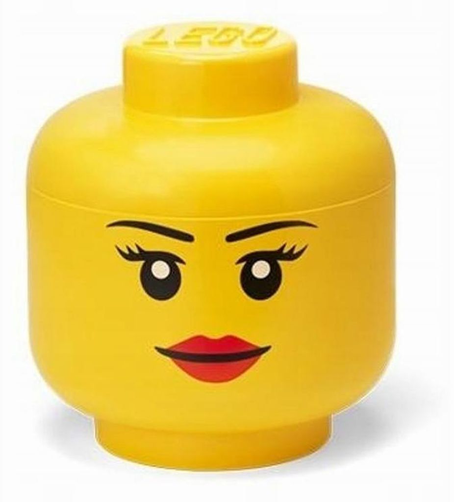 Lego mini-figure head container – girl Produktbild 