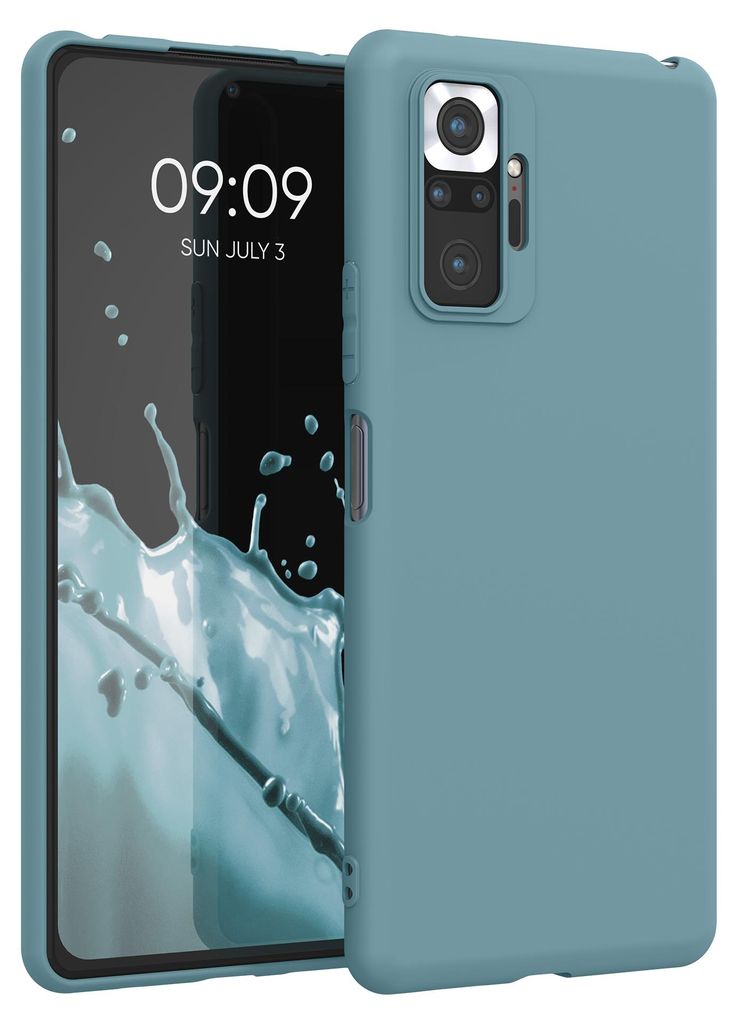 kwmobile Handyhülle für Xiaomi Redmi Note 10 Pro Hülle - TPU Case - Kabelloses Laden - Schutzhülle Cover in Arctic Night
