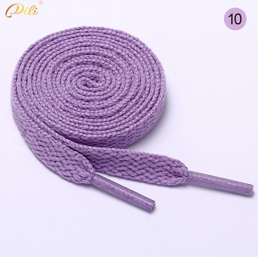 Schnürsenkel flach 90 cm 10# lila (hell) 8 mm breit Produktbild 