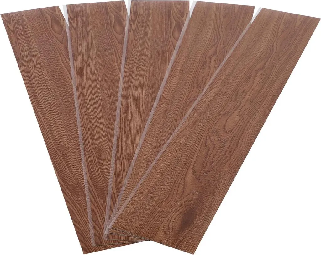 Sol PVC clipsable et adhésif - Noyer Marron - Étanche et facile à poser
