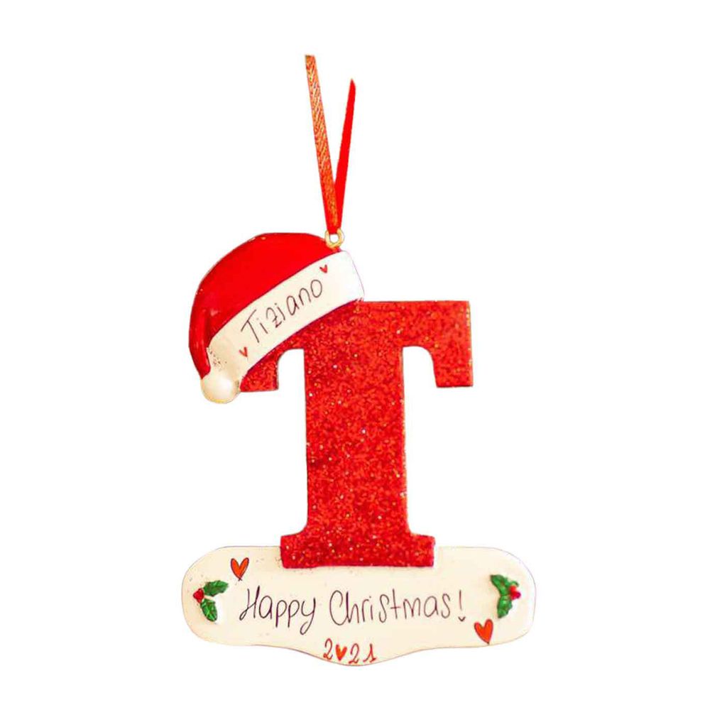 Dekorative Weihnachtsbaum -Anhänger kreativer Zierhänge -Brief Anhängerdekorationen für Festival-T