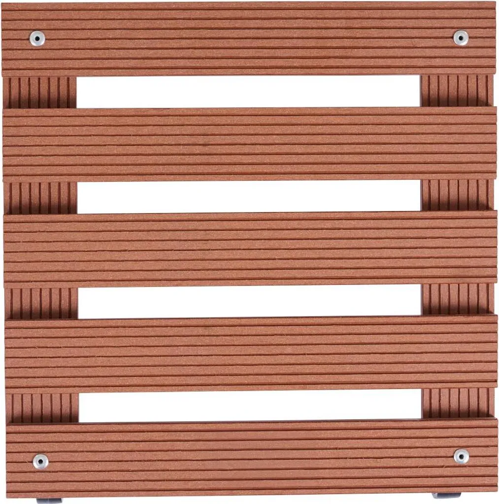 Déplacez vos plantes facilement avec ce support carré en WPC pour balcon - 3