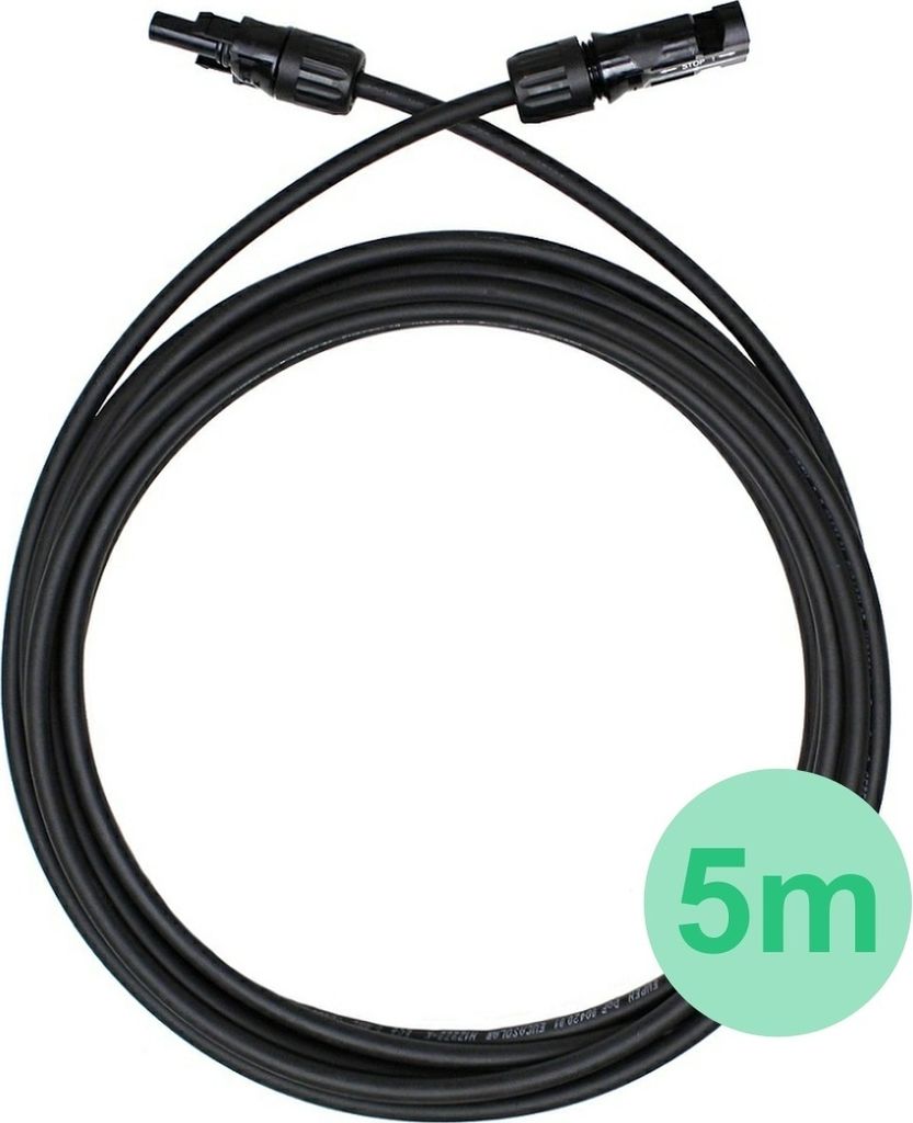 Cavo solare 6mm nero 5 metri con connettore Immagine del prodotto 