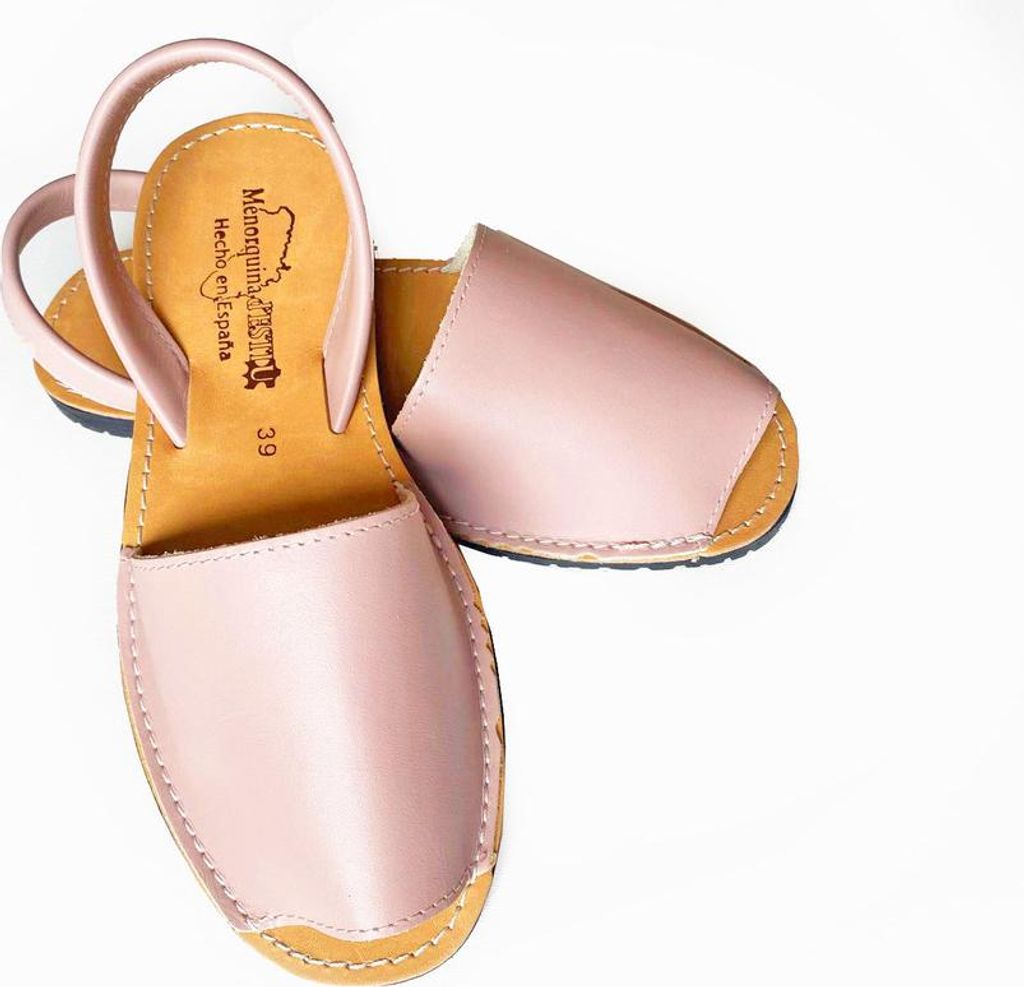 Avarcas Minorquine Sandalen, Uni, Naturleder, Altrosa, 41 EU