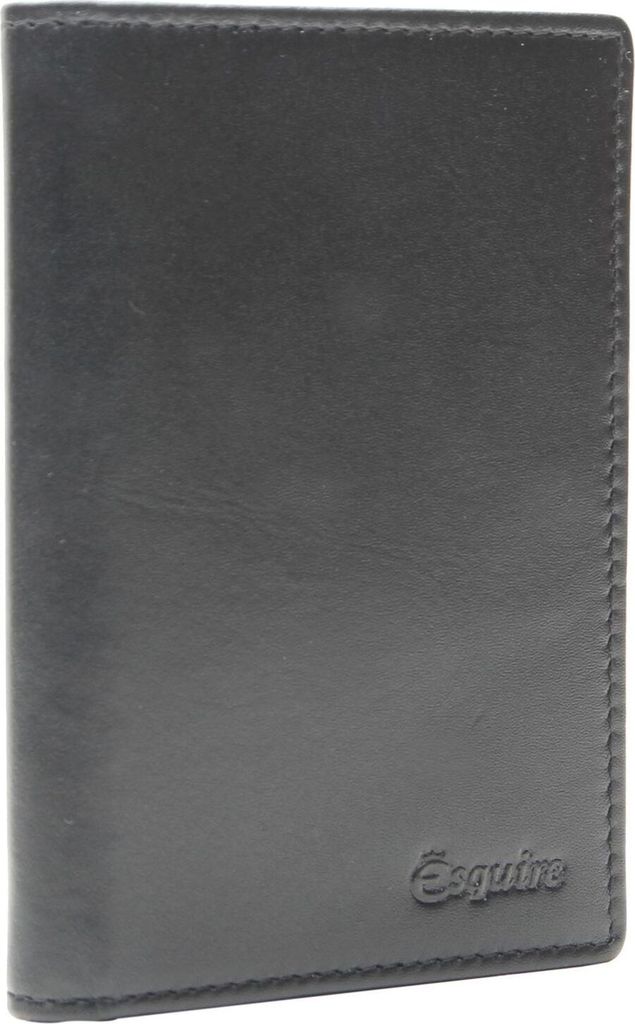 Esquire Ausweisetui New Silk Passport Card Holder Black schwarz