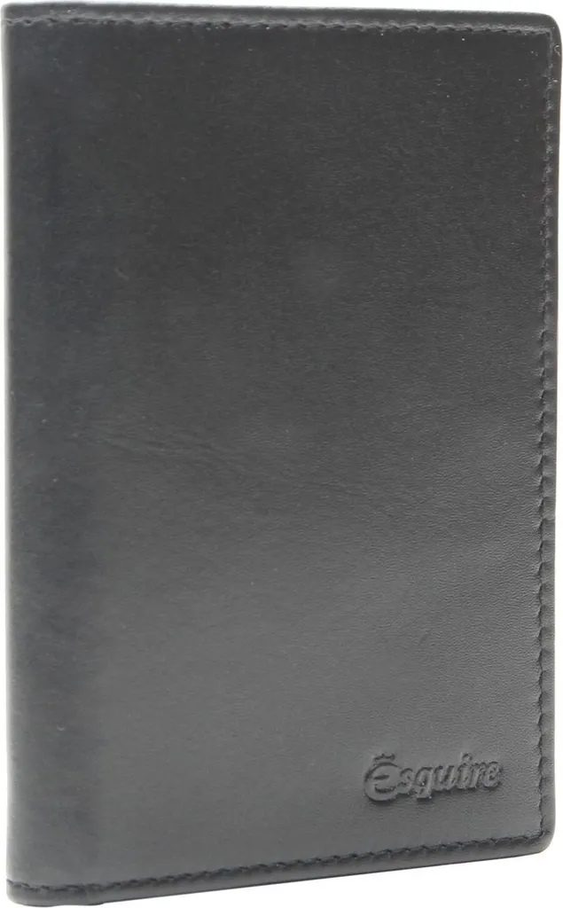 Porte-carte d'identité Esquire New Silk noir - Anti-pliure passeport