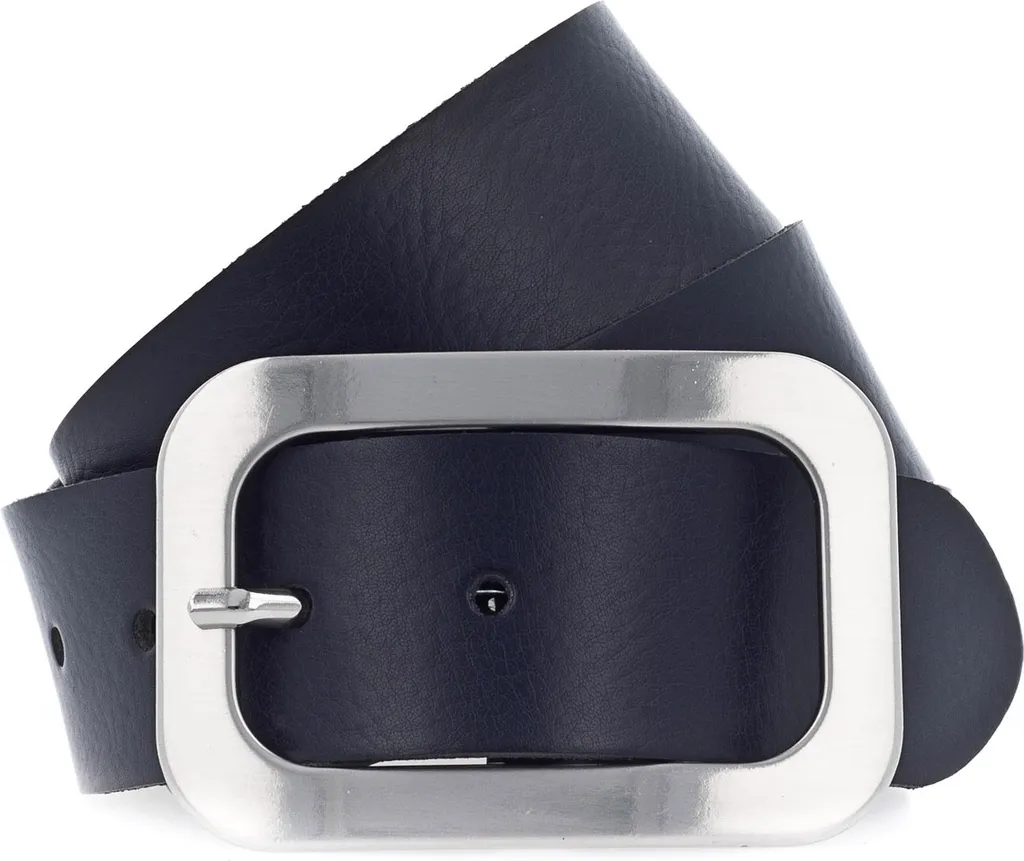 Vanzetti Pelle cintura Classics 40mm Belt W100 Marine blu
