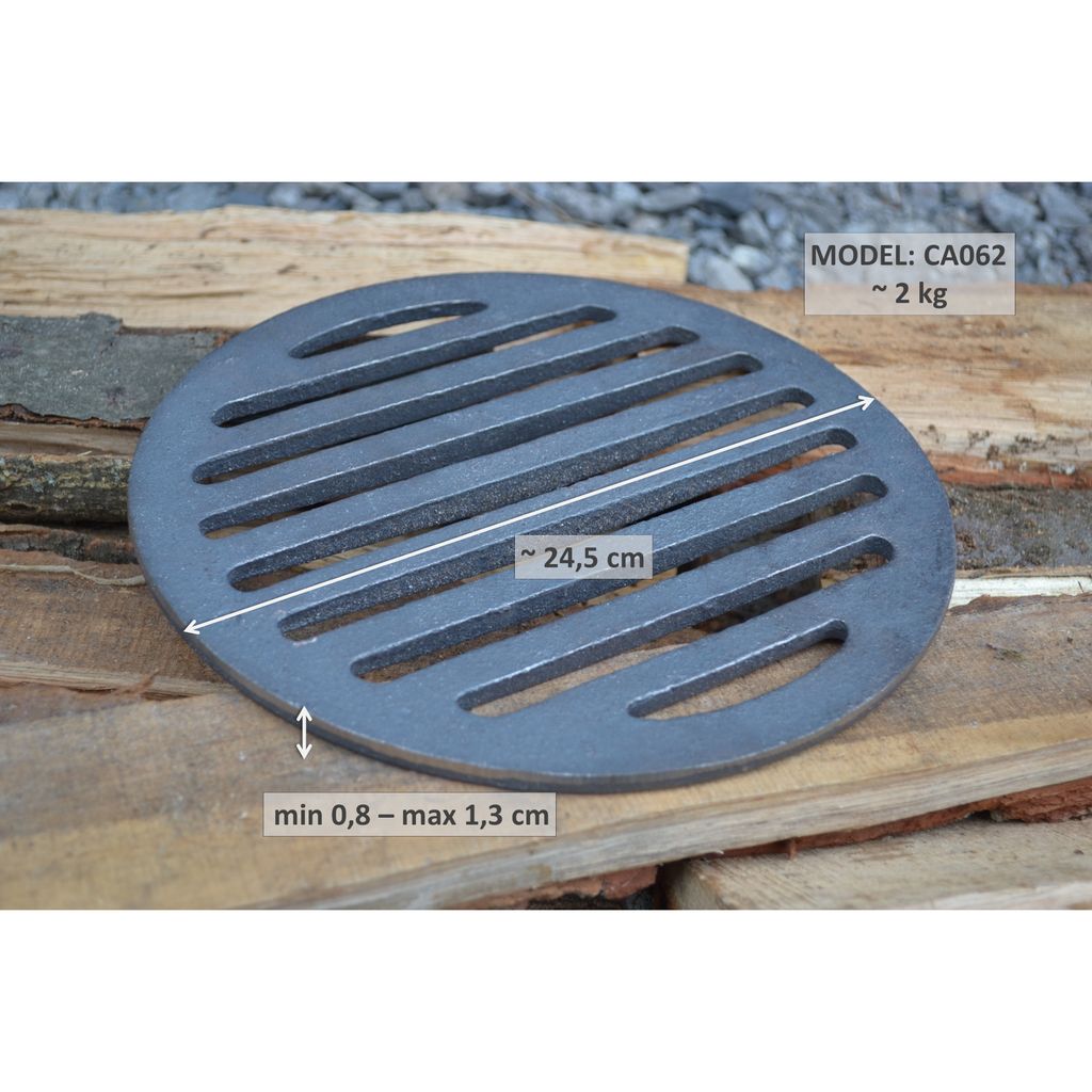 SEZAM - Grille de poêle ∅24,5 cm Fonte Grille de cheminée Image du produit 