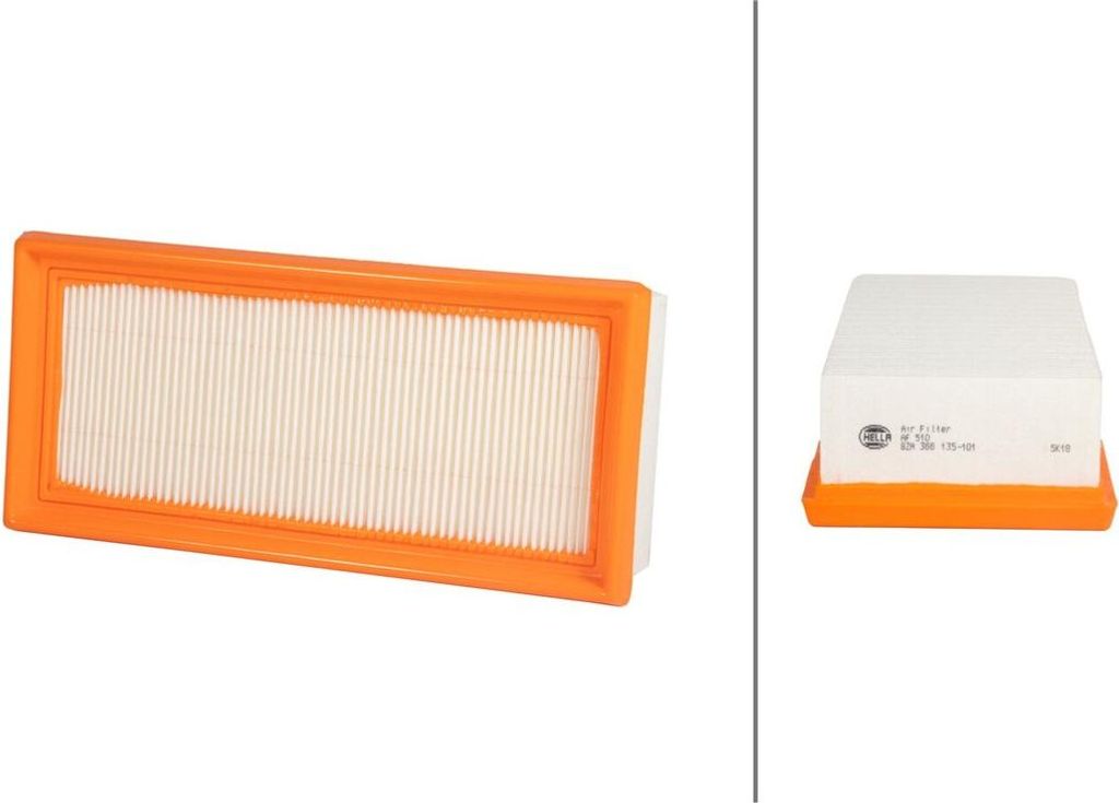 Luftfilter-Einsatz 250 x 116 mm HELLA passend für u.a. MITSUBISHI COLT