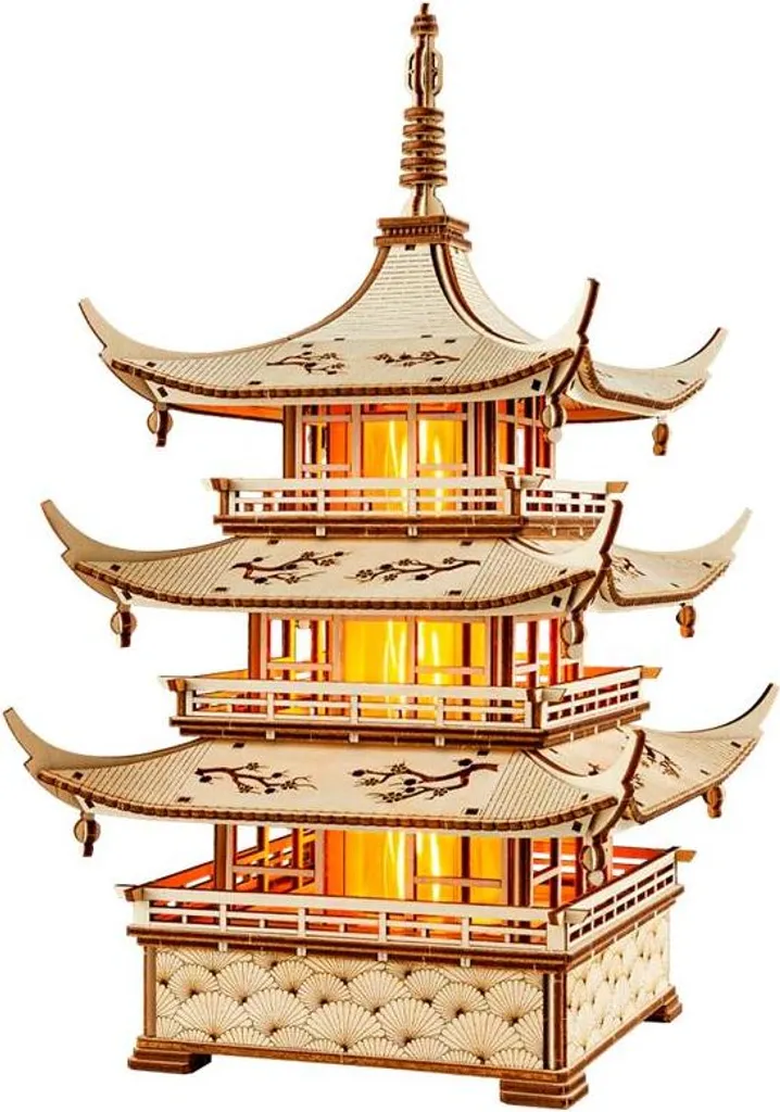Puzzle 3D bois Harmony Tower WT 259 pièces - Design et découpe laser
