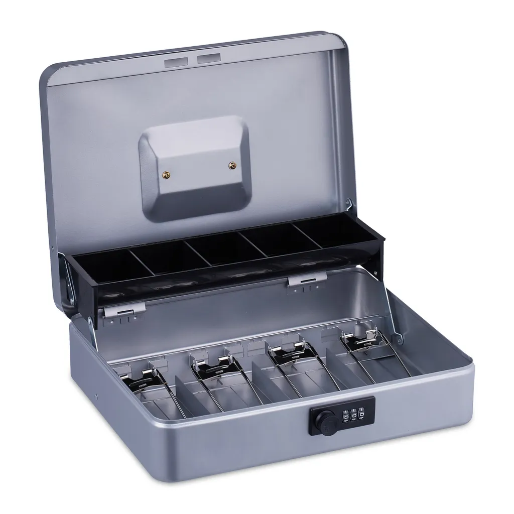 Cassetta Portasoldi Argento RD47776 con Combinazione Numerica 30cm