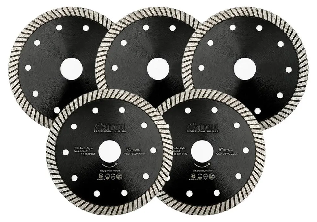 Lame de scie 125 mm pour coupe précise et rapide turbo lot de 5 lames