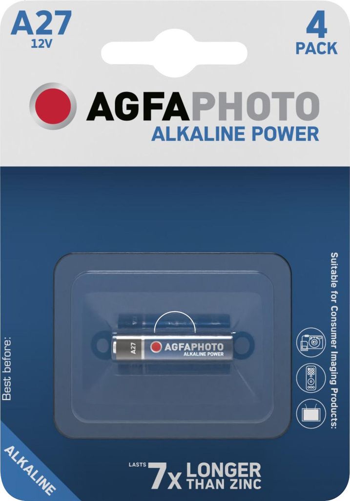 AgfaPhoto Batterie Knopfzelle LR27  V27A  12V Alkaline  Produktbild 