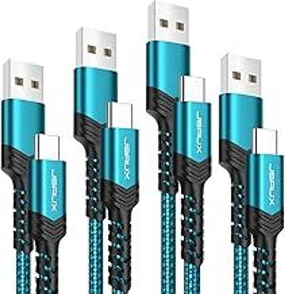 JSAUX Cavo USB C 4 Pezzi [1M+1M+2M+3M] - Ricarica 3.1A per iPhone 17 16