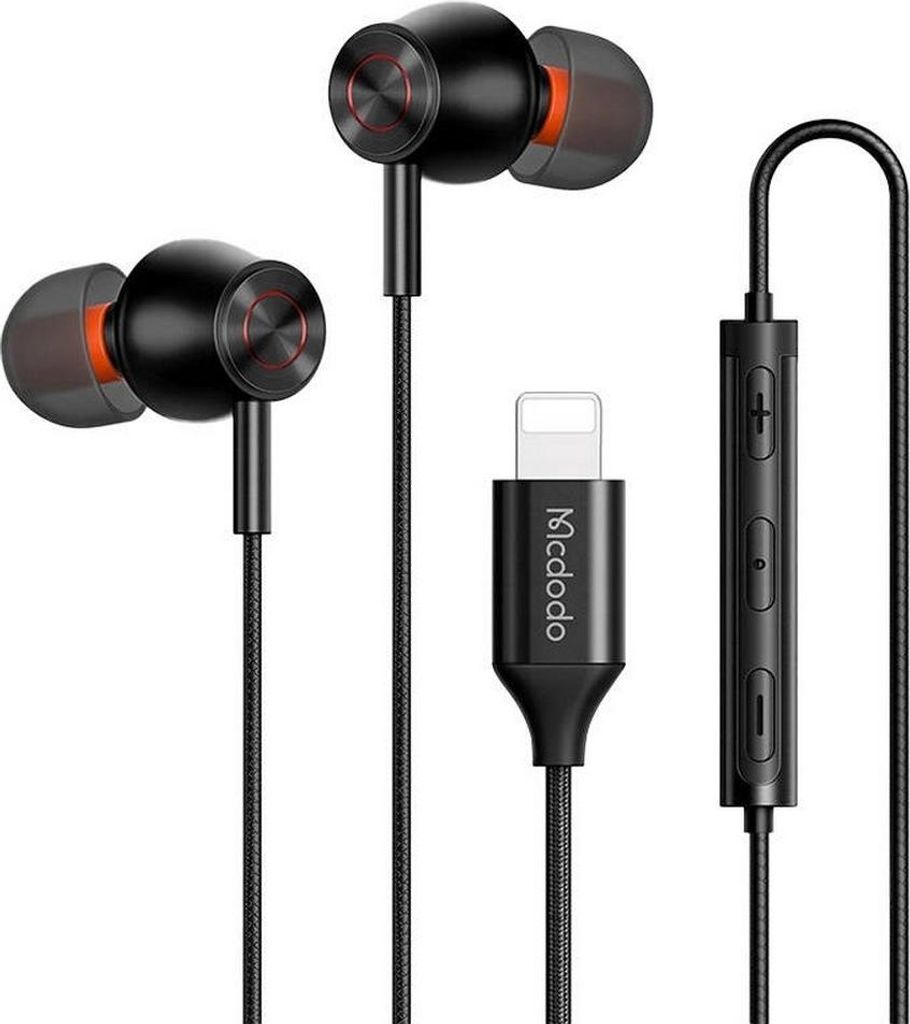 Drátová sluchátka Mcdodo Lightning (černá) Obrázek produktu 