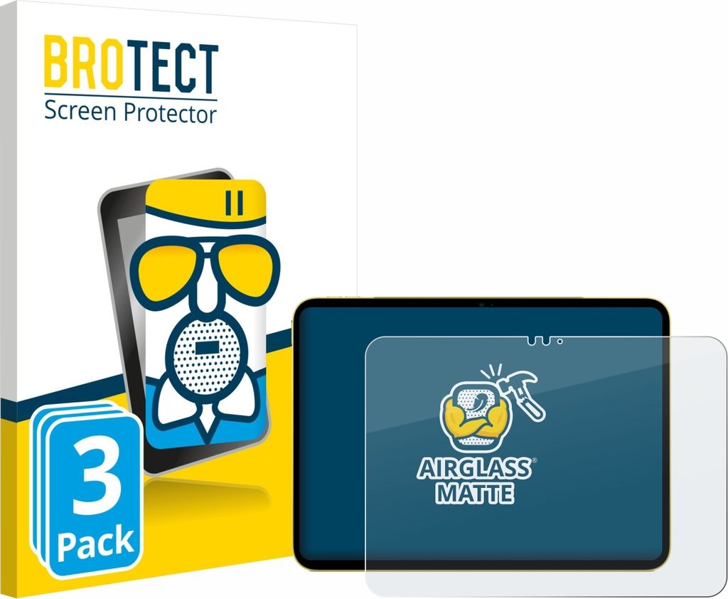 3x BROTECT Entspiegelungs Schutzglas für Apple iPad Air 11" M3 2025 Schutzfolie Panzer Folie Glas Display Schutz matt