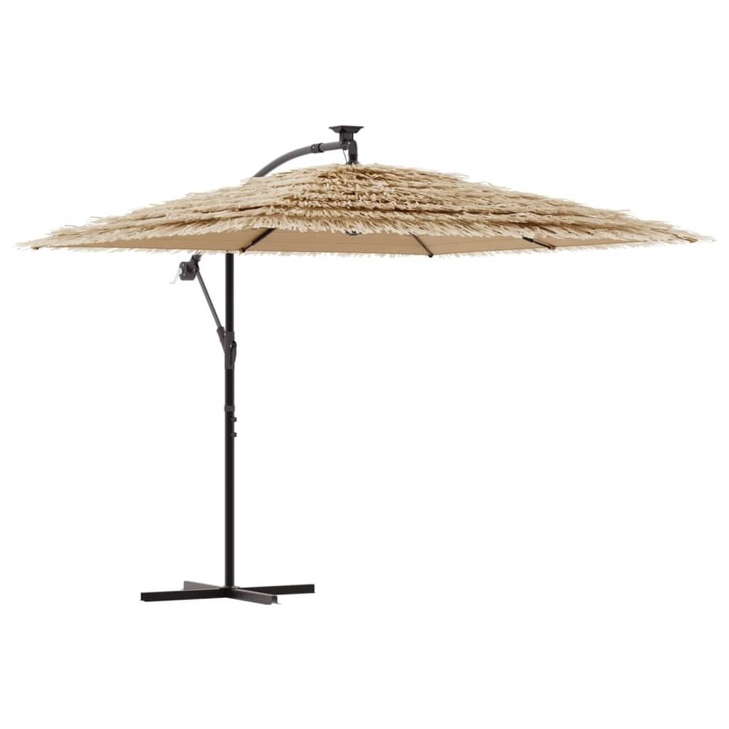 vidaXL Ombrellone con palo in acciaio marrone 246x246x230 Immagine del prodotto 