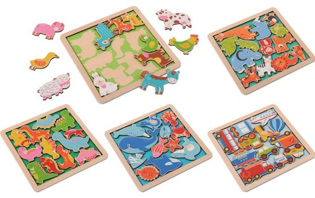 Eduplay Holzpuzzle Set - Spielzeug Puzzles für Kinder