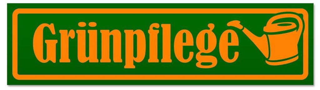 Kiwistar - Autoaufkleber - Orange - Grün - 45 x 12 cm - Grünpflege mit Gießkannen - Hinweis Aufkleber Sticker für Auto, Kfz, Fahrrad, PKW, LKW