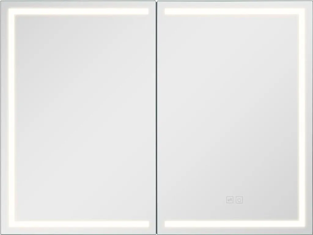 Armoire de toilette avec miroir LED et rangement mural 60x80 cm Chic