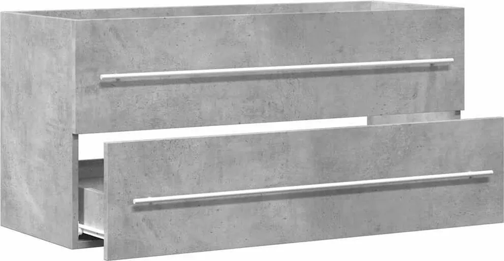 Mobile Bagno 100x38,5x48 cm Grigio Cemento Maison Exclusive | Offerta - 5