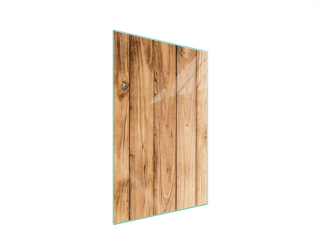 Herdabdeckplatte 35x52 Glaskeramikfeld Abdeckung Spritzschutz Glasplatte Deko Schneidebrett Holz Braun