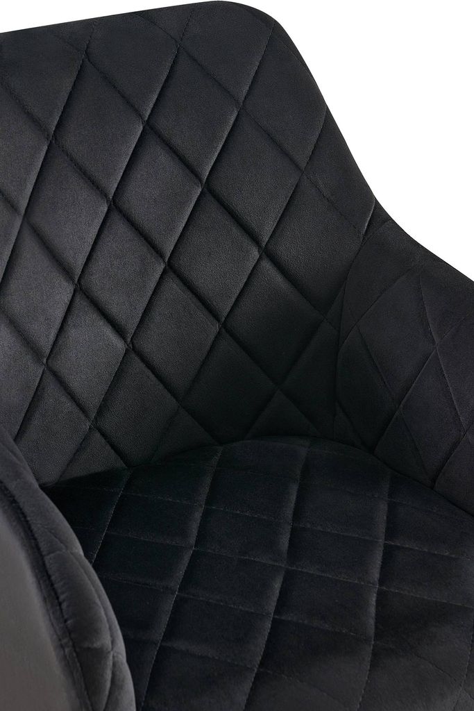 Esszimmerstuhl HLO-CP123 Samt B schwarz