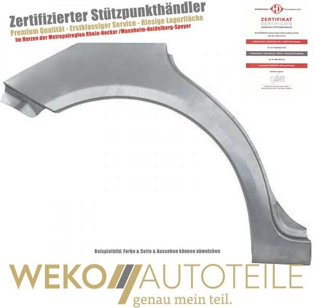 Seitenwand hinten rechts DIEDERICHS 9445032 für VW