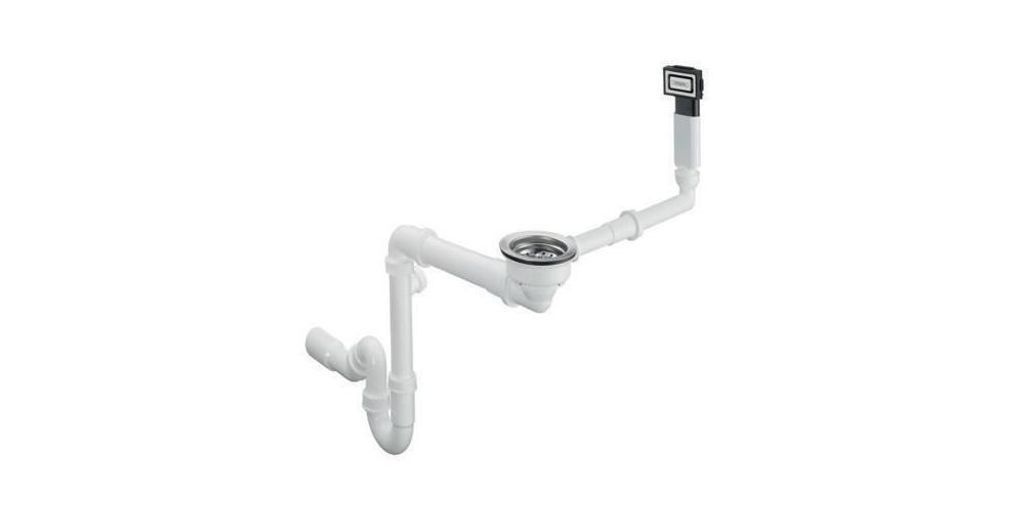Hansgrohe D16-10 Manuelle Ab- und Überlaufgarnitur für Einzelbecken Granit Chrom