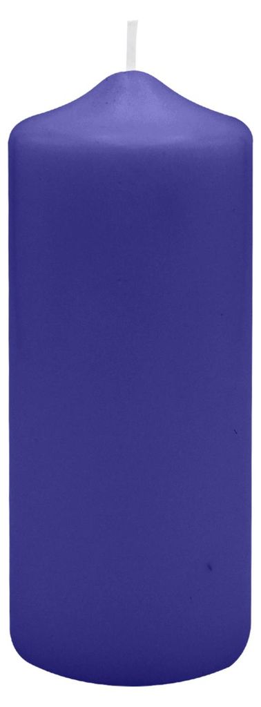 Spitzkopf Stumpen Kerzen Royalblau 15 x Ø 7 cm, 6 Stück