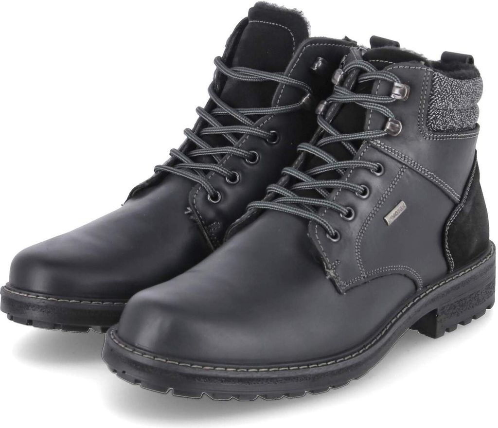 Beliano Herren Winterboots schwarz Leder wasserfest atmungsaktiv Größe: 44