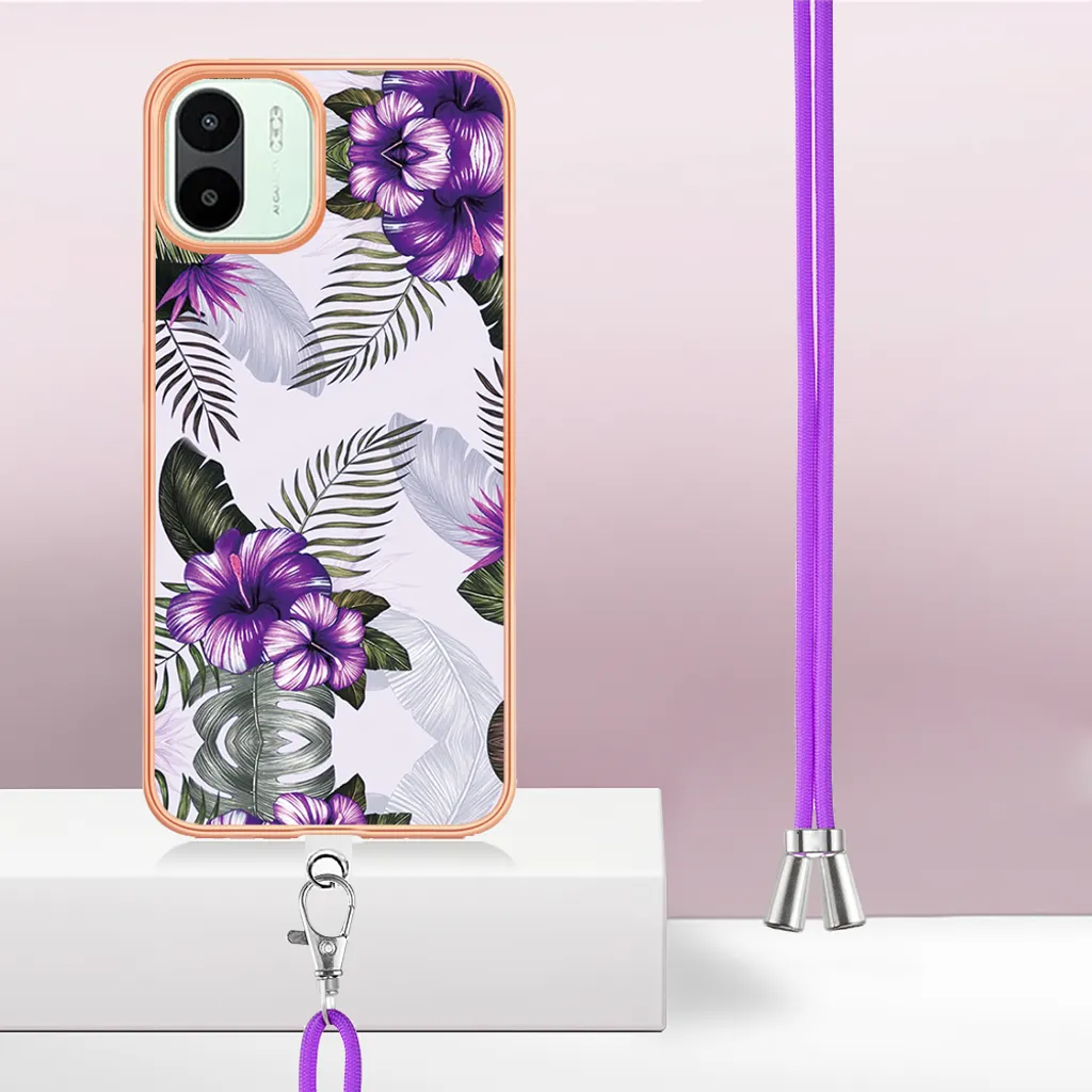 Custodia Peluche Coniglio Per Redmi A1/A1 Plus - Copertina Soffice Con Orecchie E Strass - Motivo Leopardo - 5