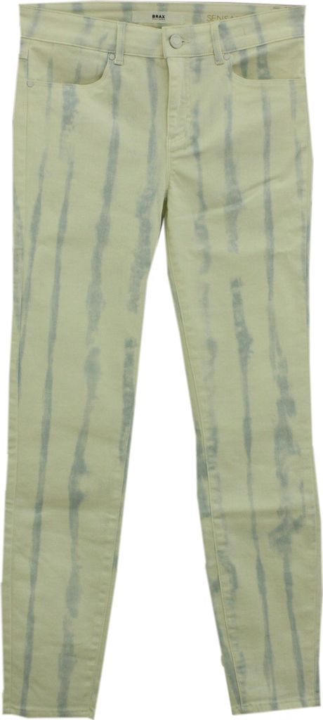 29344 Brax, Ana S 7/8, 7/8 Damen Jeans Hose, Superstretch, weiß blau, D 36 W 28 L 32