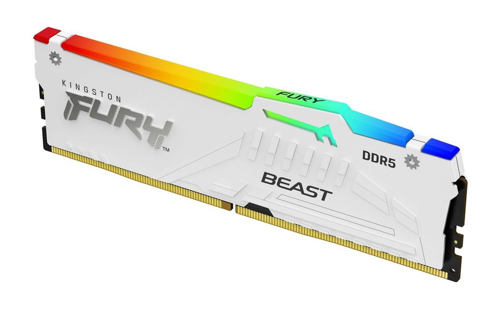DDR 5....        16GB . 6400MHz . CL32 FURY Beast Weiß RGB Produktbild 