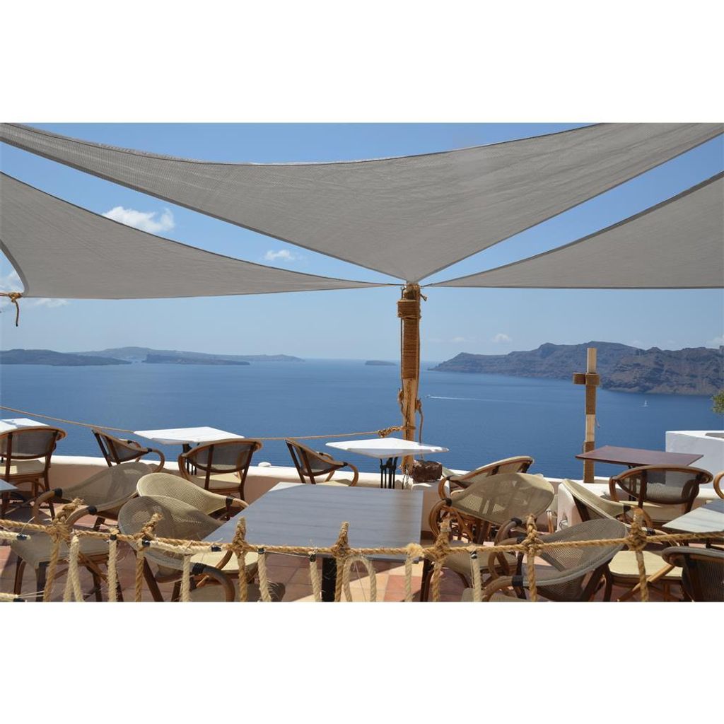 Sonnensegel Segeltuch Sonnenschutz UV-Schutz inkl. Befestigungsmaterial wasserdurchlässig : Grau : 3x4m